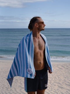 Blue Striped Beach Towel