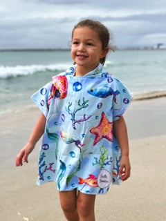 Sea Life Kids Poncho 2-4 Years