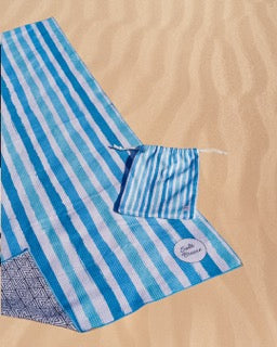 Blue Striped Beach Towel